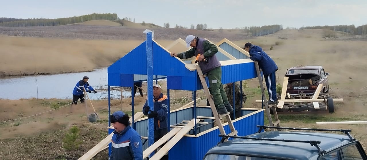 В селе Старый Шигай благоустраивают пруд