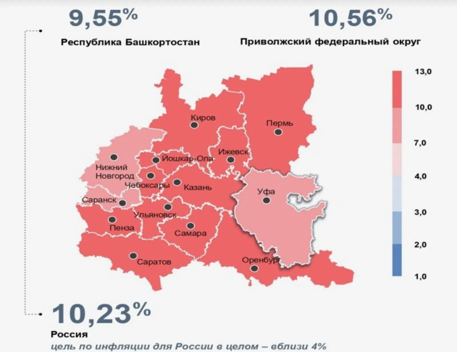 В Башкирии изменились цены и инфляция