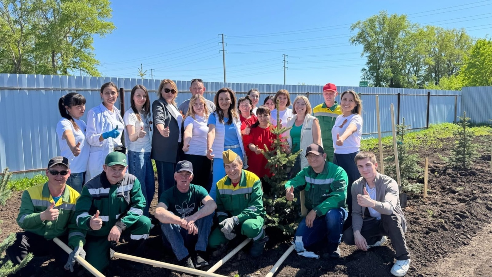 80 елей высадили сотрудники агрокомплекса «Авилат» села Буздяк